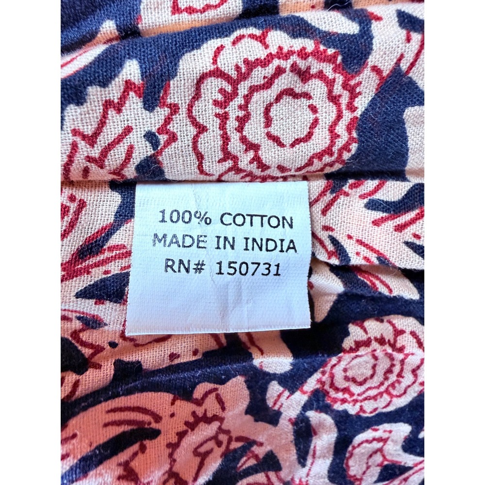 Young Thread Boho Patchwork‎ Quilted Vest – Cotton Zip Front Cottagecore Size M - Picture 6 of 11